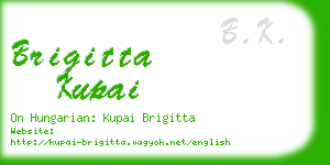 brigitta kupai business card